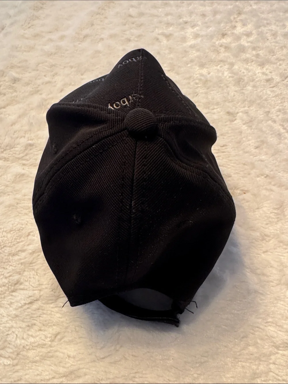 Black Kids Baseball Hat with Raised Logo